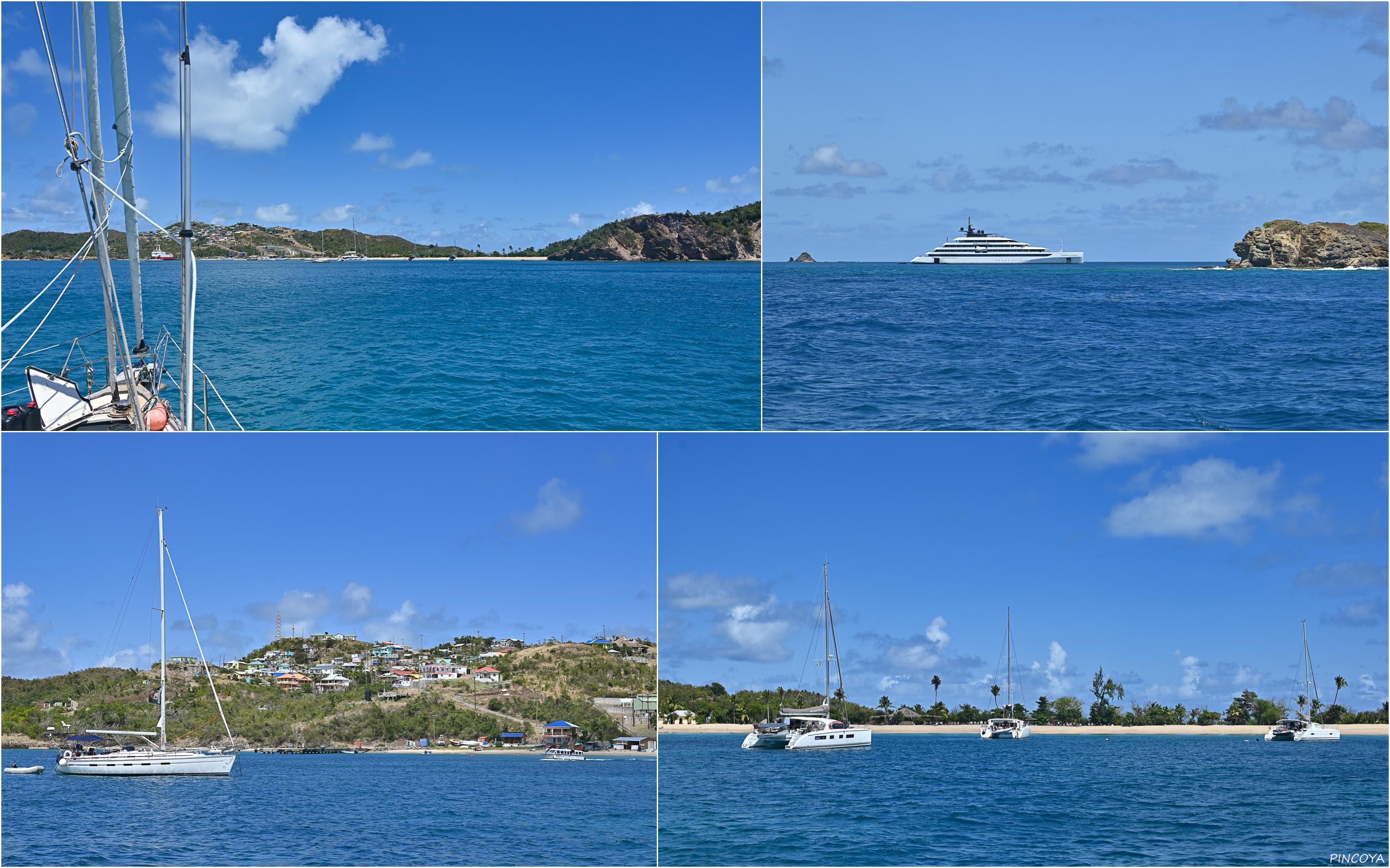 „Einfahrt in die Saline Bay, Mayreau“
