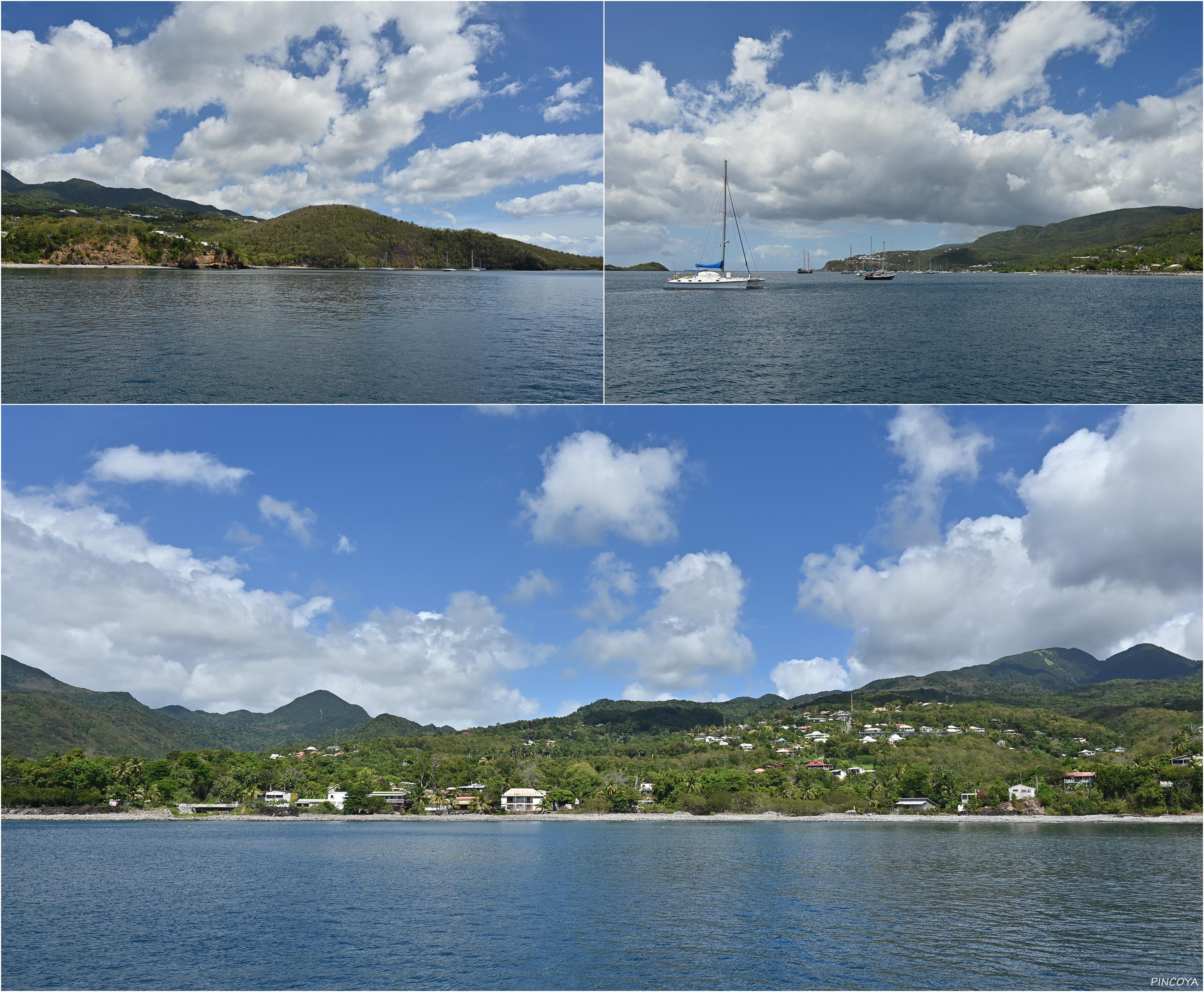 „In der Anse de Pigeon vor Anker.“