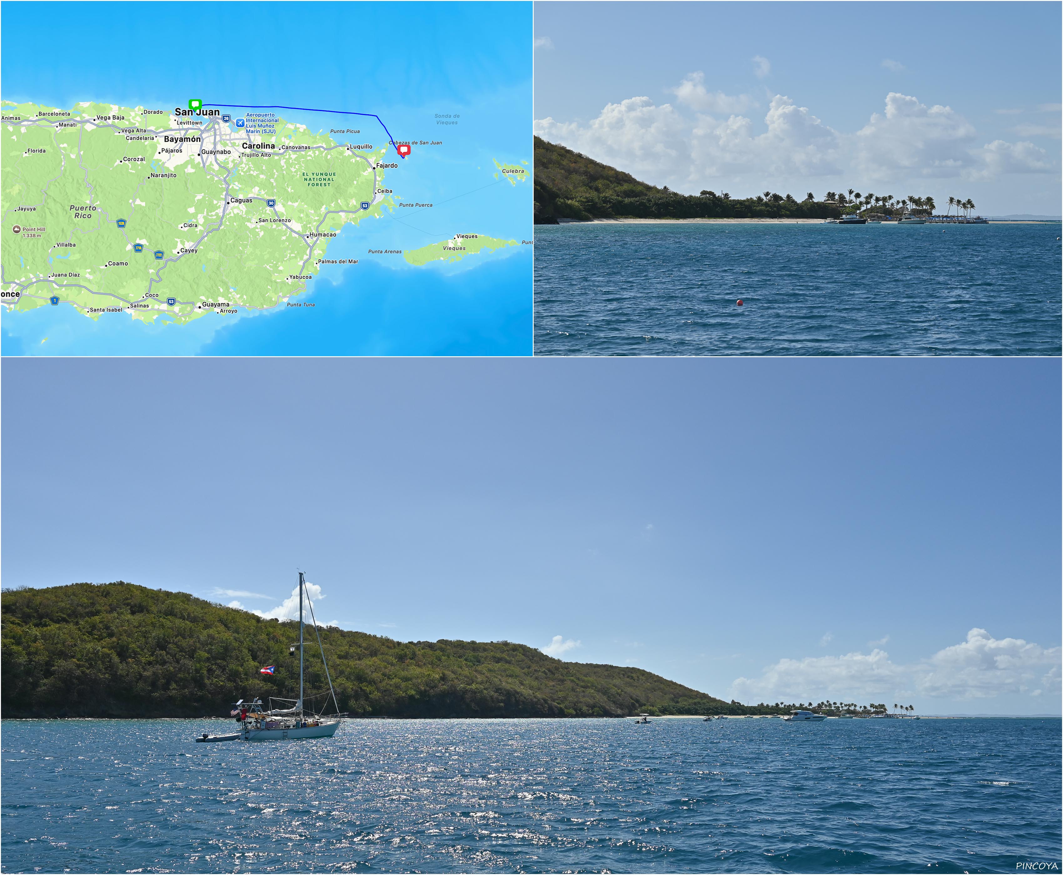 „von der Isla Palominos -> nach San Juan auf Puerto Rico“